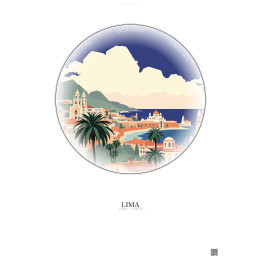 Lima Vintage Travel Poster – Lima | Gravura – Light background