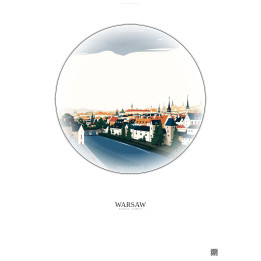 Warsaw Vintage Travel Poster – Warsaw Ghetto | Gravura – Light background