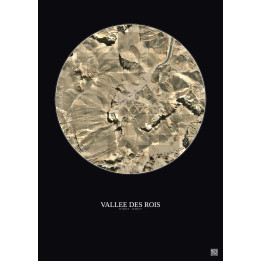 Affiche Vallee Des Rois – Poster vue satellite 0.5km Couleur | Gravura – Fond foncé