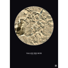 Affiche Vallee Des Rois – Poster vue satellite 1km Couleur | Gravura – Fond foncé