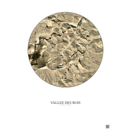 Affiche Vallee Des Rois – Poster vue satellite 1km Couleur | Gravura – Fond clair