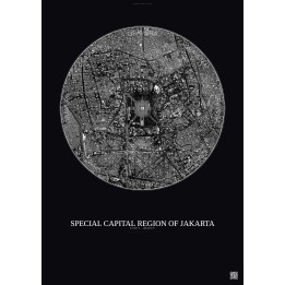 Affiche Special Capital Region Of Jakarta – Poster vue satellite 2.5km N&B | Gravura – Fond foncé