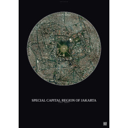 Special Capital Region Of Jakarta Satellite View Poster 2.5km Color | Gravura – Dark background