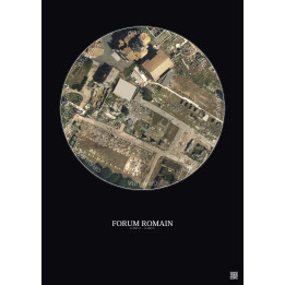 Forum Romain Satellite View Poster 0.1km Color | Gravura – Dark background