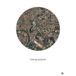 Forum Romain Satellite View Poster 1km Color | Gravura – Light background