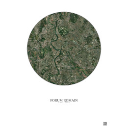 Forum Romain Satellite View Poster 5km Color | Gravura – Light background