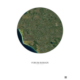 Forum Romain Satellite View Poster 30km Color | Gravura – Light background