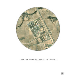 Circuit International De Lusail Satellite View Poster 2.5km Color | Gravura – Light background