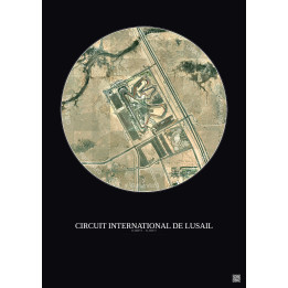 Circuit International De Lusail Satellite View Poster 2.5km Color | Gravura – Dark background