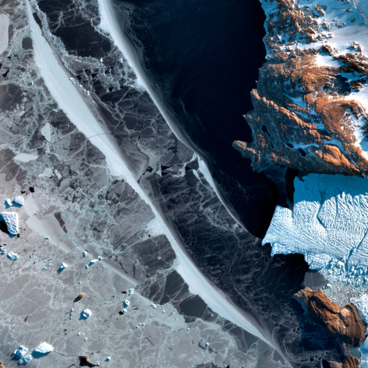 Ice Duel — Satellite Photography Poster · Gravura