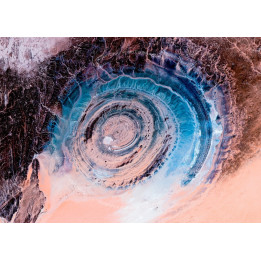 Eye of Africa — Satellite Photography Poster · Gravura