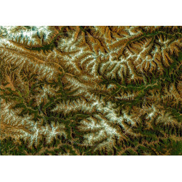 Linzhi — Satellite Photography Poster · Gravura