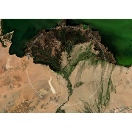 Mongolia — Satellite Photography Poster · Gravura