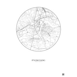 P Yongyang City Map Poster 10km | Gravura – Light background
