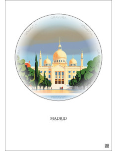 Affiche Madrid – Poster illustration vintage – Madrid | Gravura – Fond clair 2