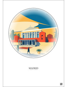 Madrid Vintage Travel Poster – Museo Del Prado | Gravura – Light background 2