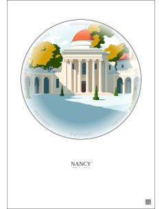 Nancy Vintage Travel Poster – Museum Of Fine Arts Of Nancy | Gravura – Light background 2