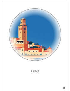 Rabat Vintage Travel Poster – Rabat | Gravura – Light background 2