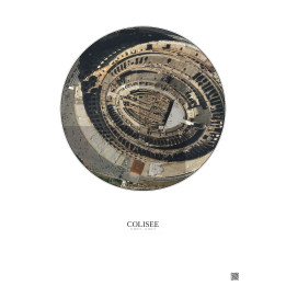 Colisee Satellite View Poster 0.1km Color | Gravura – Light background