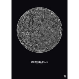Forum Romain Satellite View Poster 10km B&W | Gravura – Dark background
