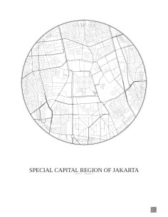 Affiche Special Capital Region Of Jakarta – Poster carte de vill