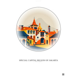 Affiche Special Capital Region Of Jakarta – Poster illustration 