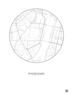 Affiche P Yongyang – Poster carte de ville 2.5km | Gravura – Fon